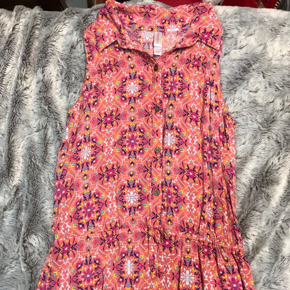 Collared button up romper
